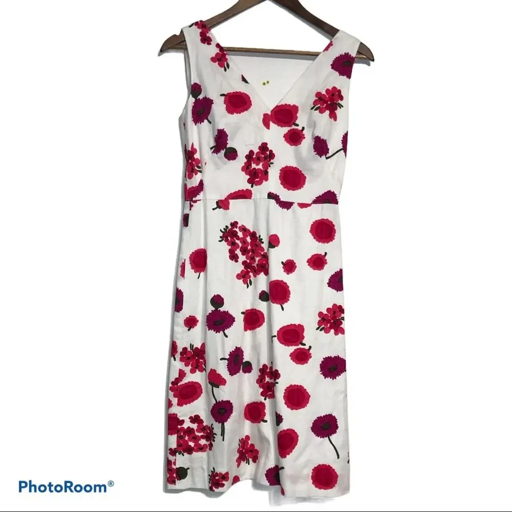 Milly White Floral Print Dress Women’s Size 0 - Picture 1 of 7